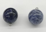 NGP9846 20mm round sodalite gemstone pendants