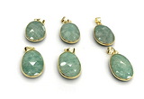 NGP9878 17*22mm faceted oval amazonite pendant