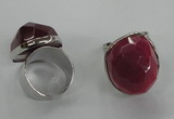 NGR01 18*25mm - 22*28mm faceted nuggets agate gemstone rings