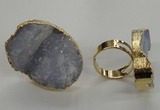 NGR09 25*35mm - 30*40mm freeform blue lace agate gemstone rings