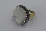 NGR1000 26mm - 28mm coin druzy quartz rings wholesale