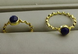 NGR1061 4mm coin lapis lazuli gemstone rings wholesale