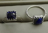 NGR1068 8*8mm square lapis lazuli gemstone rings wholesale