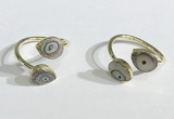 NGR1080 8*10mm flat droplet shell rings wholesale