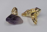 NGR109 18*35mm - 22*40mm faceted nuggets amethyst gemstone rings