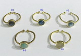 NGR1109 8mm coin  mixed gemstone rings wholesale