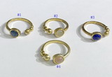 NGR1118 8mm coin  mixed gemstone rings wholesale