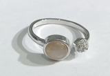 NGR1120 8mm coin  moonstone gemstone rings wholesale