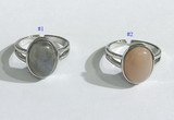 NGR1121 12*15mm oval mixed gemstone rings wholesale