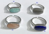 NGR1123 8*16mm oval mixed gemstone rings wholesale