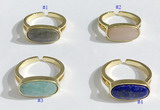 NGR1124 8*16mm oval mixed gemstone rings wholesale