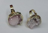 NGR130 18*25mm - 20*25mm freeform plated druzy quartz rings