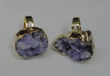 NGR131 18*25mm - 20*25mm freeform plated druzy quartz rings