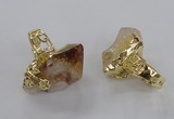 NGR144 18*25mm - 22*30mm faceted nuggets citrine gemstone rings