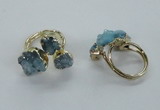 NGR152 8*10mm - 15*20mm nuggets druzy quartz rings wholesale