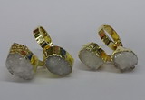 NGR193 10*14mm - 15*20mm oval druzy agate gemstone rings