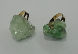 NGR20 18*25mm - 25*30mm nuggets plated druzy quartz rings