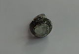 NGR2005 20*25mm flower druzy quartz rings wholesale