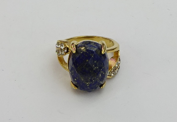 NGR2012 10*15mm faceted oval lapis lazuli gemstone rings