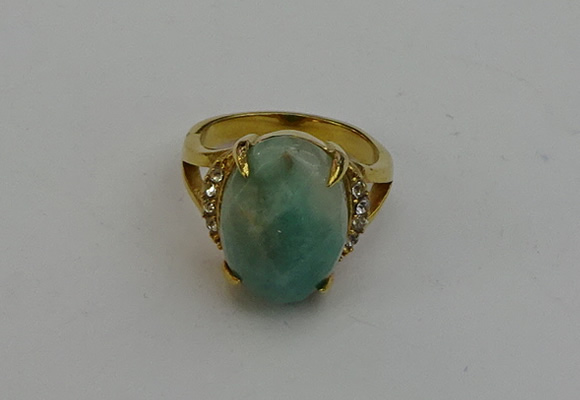 NGR2028 10*15mm faceted oval amazonite gemstone rings