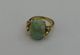 NGR2068 10*15mm faceted oval amazonite gemstone rings