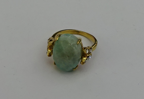 NGR2068 10*15mm faceted oval amazonite gemstone rings