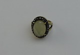 NGR2105 10*15mm faceted oval lemon quartz gemstone rings wholesale