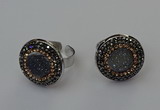 NGR2138 20mm - 22mm coin plated druzy agate rings wholesale