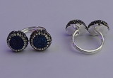 NGR2178 12mm - 14mm coin plated druzy agate rings wholesale