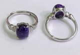 NGR3015 925 sterling silver with 8*10mm oval charoite rings