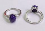 NGR3017 925 sterling silver with 8*10mm oval charoite rings