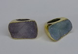 NGR302 25*40mm - 30*35mm freeform druzy agate gemstone rings