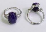 NGR3026 925 sterling silver with 10*14mm oval charoite rings