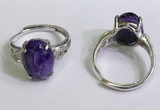 NGR3027 925 sterling silver with 10*14mm oval charoite rings