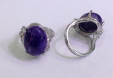 NGR3042 925 sterling silver with 12*16mm oval charoite rings