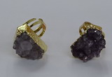 NGR313 15*20mm - 18*25mm freeform druzy amethyst gemstone rings