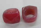 NGR40 20*30*35mm faceted freeform agate gemstone rings