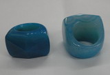 NGR43 20*30*35mm faceted freeform agate gemstone rings