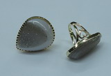 NGR69 15*20mm - 20*25mm freeform plated druzy agate rings