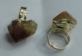 NGR80 15*20mm - 20*30mm faceted nuggets citrine gemstone rings