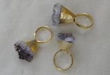 NGR83 20*22mm - 25*25mm nuggets amethyst gemstone rings