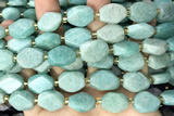 NUGG131 15 inches 12*16mm – 13*18mm faceted freeform amazonite beads