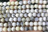 OPAL11 15 inches 8mm faceted white opal beads