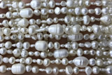 PEAR01 14 inches 3mm – 10mm white freshwater pearl beads