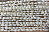 PEAR07 14 inches 3mm – 4mm white freshwater pearl beads