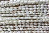 PEAR09 14 inches 3mm – 4mm white freshwater pearl beads