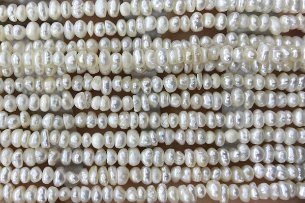 PEAR15 14 inches 3mm – 4mm white freshwater pearl beads