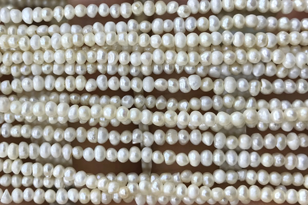 PEAR16 14 inches 3mm – 4mm white freshwater pearl beads