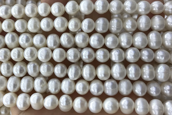 PEAR20 14 inches 8mm – 9mm white freshwater pearl beads