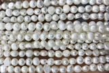 PEAR25 14 inches 5mm – 6mm white freshwater pearl beads